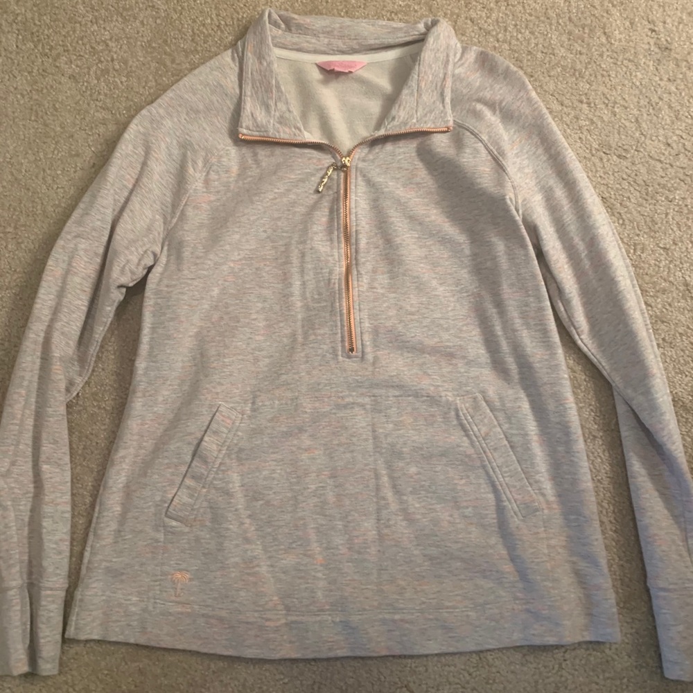 Lilly Pulitzer gray quarter zip